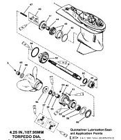Корпус шестерни (карданный вал)(6 JAW REVERSE CLUTCH) 2-Х ТАКТНОГО ПЛМ MERCURY 90 Серийный номер от 0D283222 до 0G760299